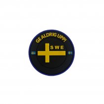 Gummi Patch Aldrig Ge Upp - Black