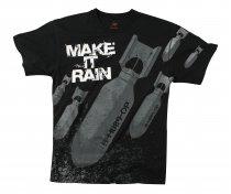 T-trøje sort &#34;MAKE IT RAIN / BOMBS