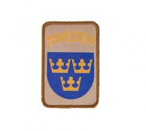 Svensk Militær Patch med velcro i Sand SVERIGE