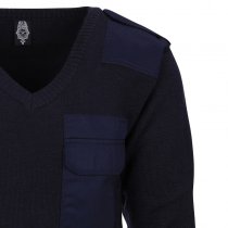 Fostex Garments Pullover V-neck 50% wool -Navy Blue