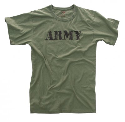 Amerikansk T-trøje VINTAGE ARMY OLIVE DRAB