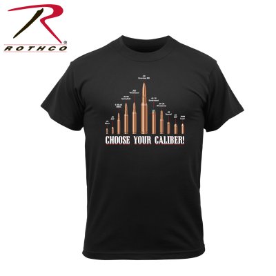 Rothco T-Shirt Svart CHOOSE YOUR CALIBER