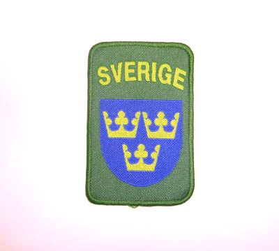 Svensk Militær Patch med velcro Sverige