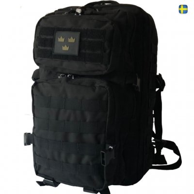 Miltec Assault Backpack 50L Three Crowns - Sort